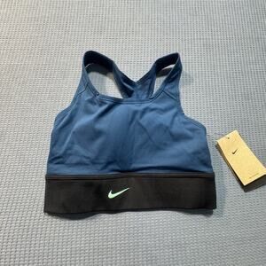 Nike Swoosh High-Support Women's Padded Sports Bra Sz S Blue Brand New